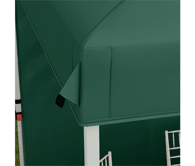 Carpa Plegable Acero, Tela Oxford Verde