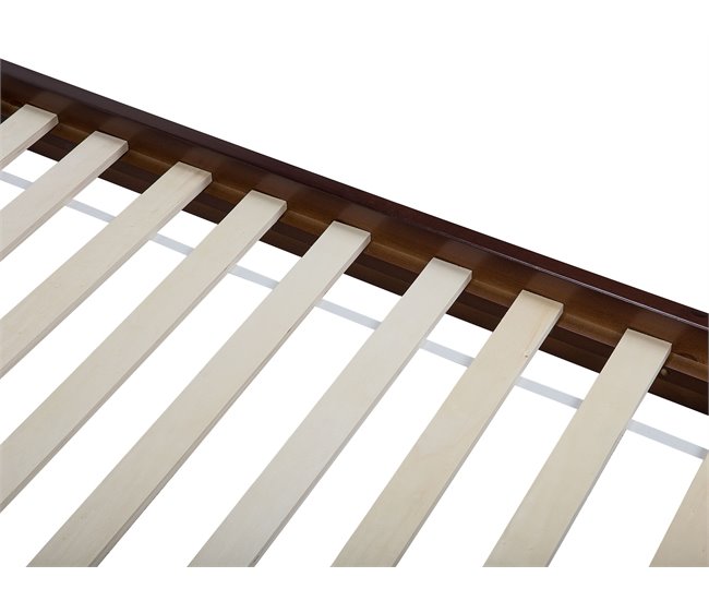 Beliani Cama con somier Madera de pino GIULIA 145x213 Marron