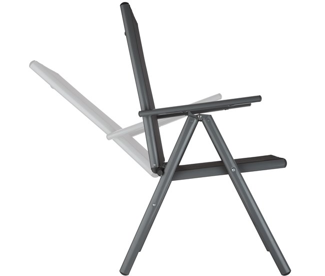 4 sillas de jardín Negro/ Gris