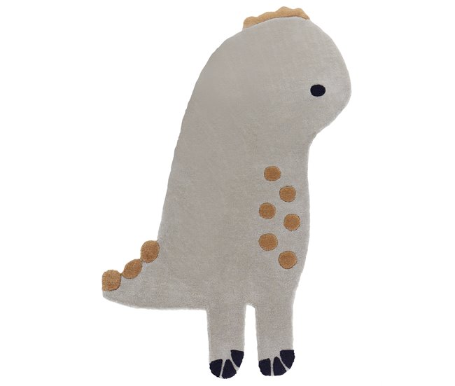 Beliani Alfombra para niños DINO Gris