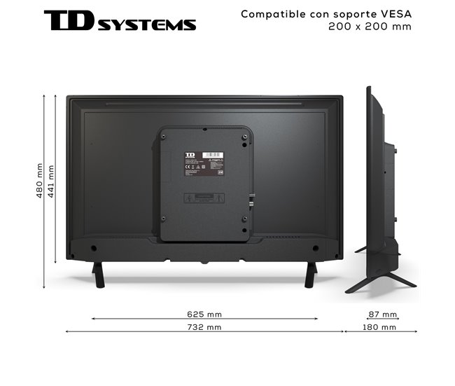 Televisor Smart TV 32 pulgadas - TD Systems PRIME32C19GLE Negro