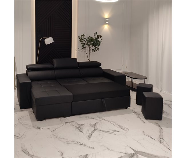 BUDWING John Sofá Cama Negro