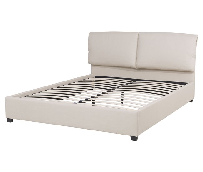 Beliani Cama con somier Poliéster BELFORT 171x212 Beige