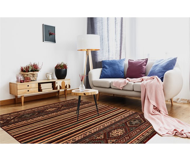 Alfombra de lana KASHQAI 4356 300 Étnico 67x130 Terracota