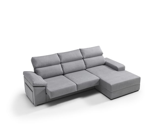 Chaise longue con arcón RUBIK Gris