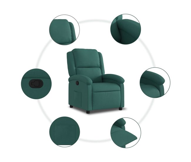 Sillón Reclinable Verde Oscuro