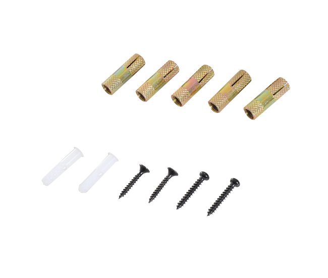 Kit de Accesorios para Puerta Corredera Acero al Carbono HOMCOM 200 Negro