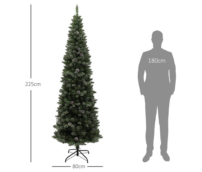 Árbol de Navidad Plástico HOMCOM, hogar - decoración Verde