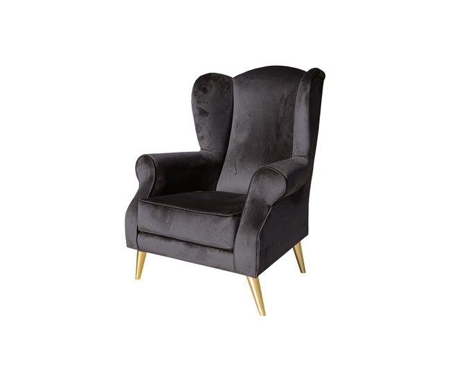 Sillón FLORENCIA decorativo color negro Negro