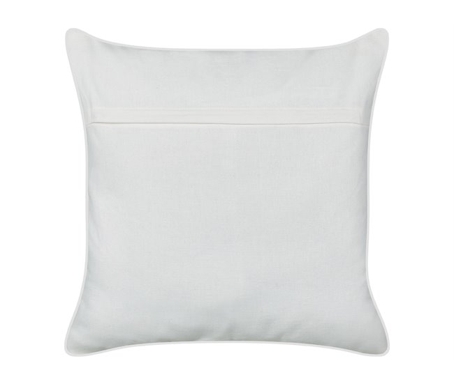 Beliani Cojín decorativo SCIRPUS Blanco/ Beige