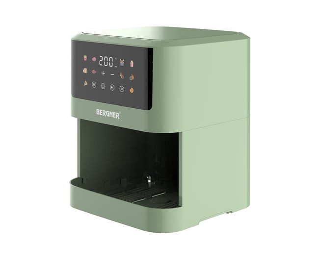 Bergner Midnight Freidora de aire - 10 programas de cocción Verde
