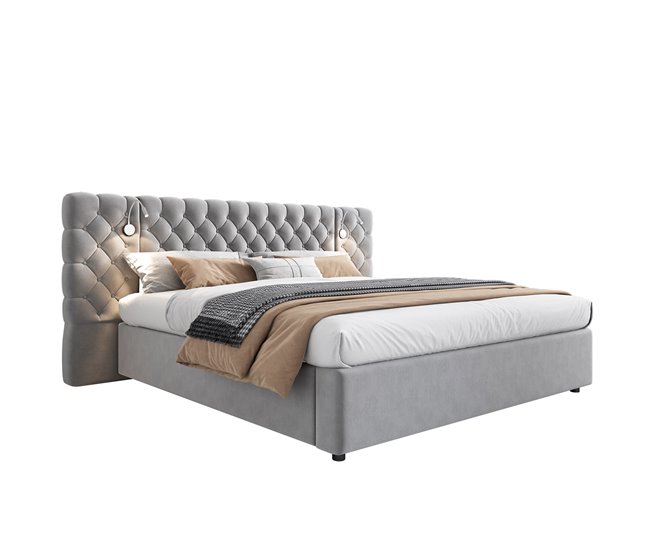 Camas de matrimonio 245x200 Gris