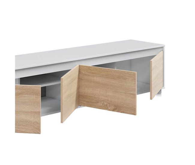 Mueble de TV - Salón Arlet 200 Blanco/ Gris