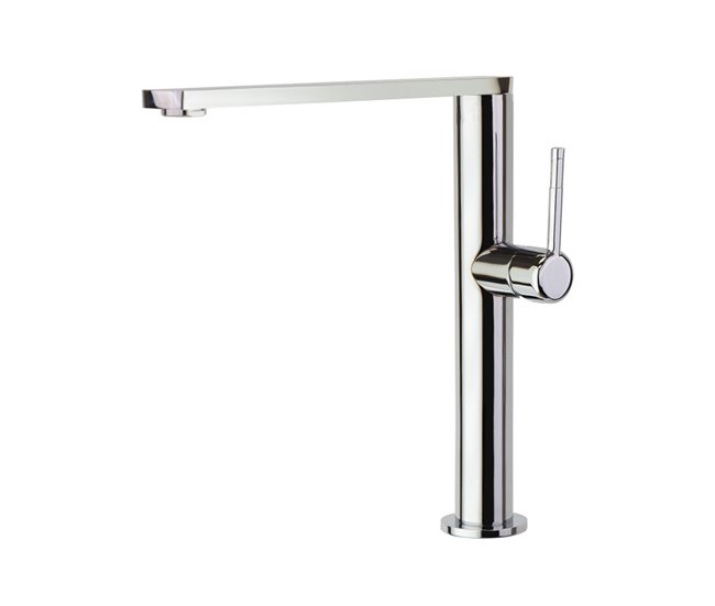 Grifo de Fregadero de Cocina Monomando de Líneas Rectas Cromo