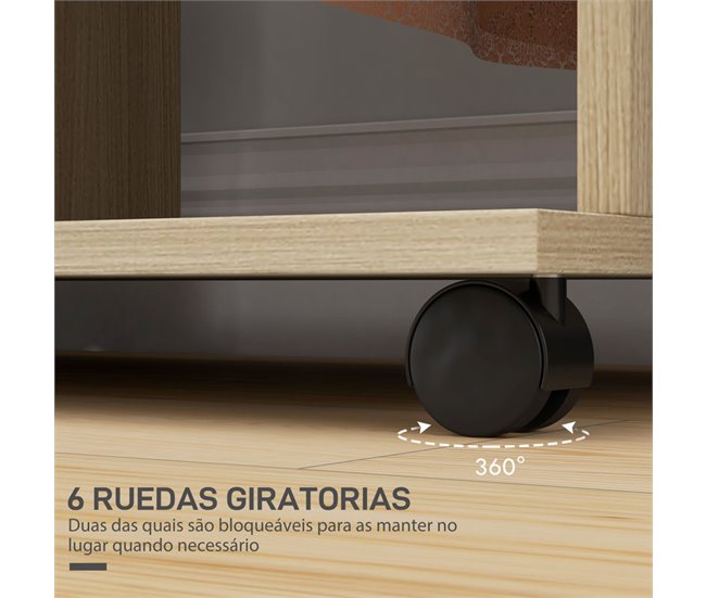 Armario Ropero Melamina de Madera HOMCOM Marron