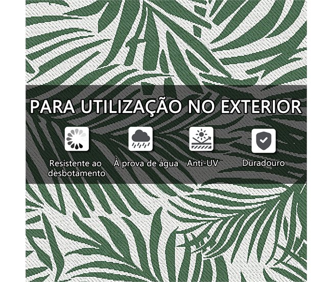 Alfombra de Exterior PP Outsunny Verde