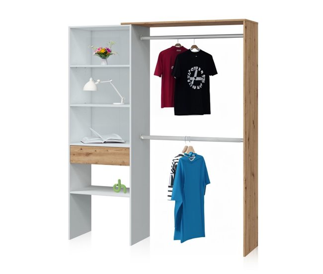 Armario vestidor Ezra 158 Blanco