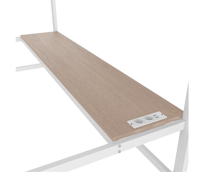 Cama alta para niños 94x204 Blanco