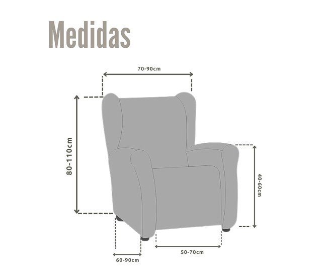 Funda de Sillón Orejero Elástica Java Donegal Collections Vison