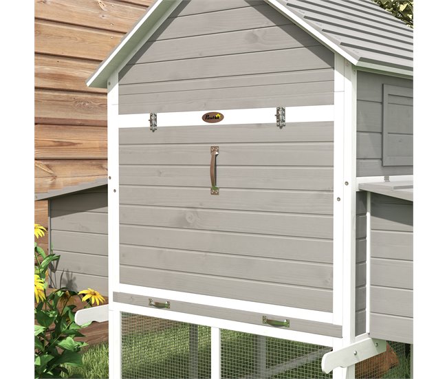 Gallinero Madera de Abeto Gris