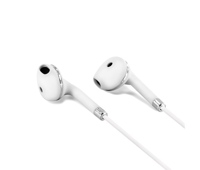 Auriculares con cable y microfono Lightning MFI Mooov Blanco
