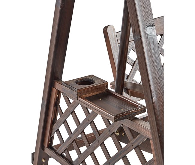 Beliani Columpio SENARICA Madera Oscura