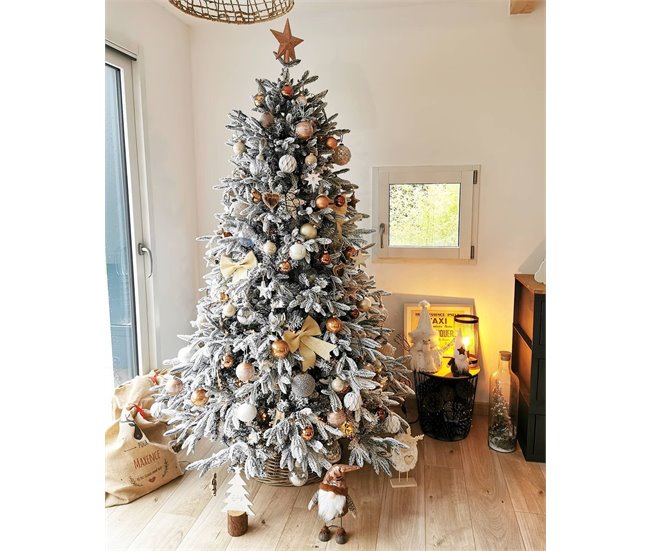 Beliani Árbol de Navidad BASSIE Blanco