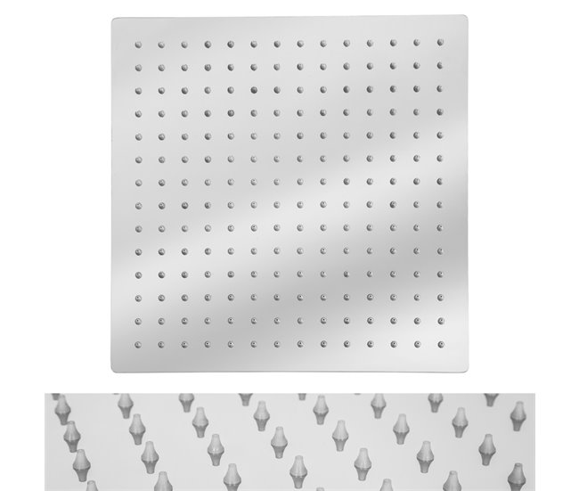 Alcachofa de ducha efecto lluvia Plateado