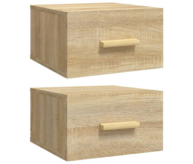 2 Mesitas de Noche de Pared 35 Blanco