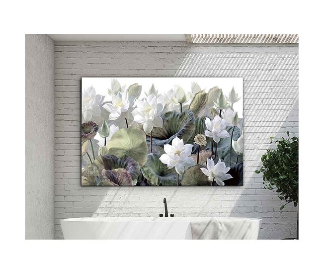 Fotografía Impresa Cristal Serie Nenufares Verde