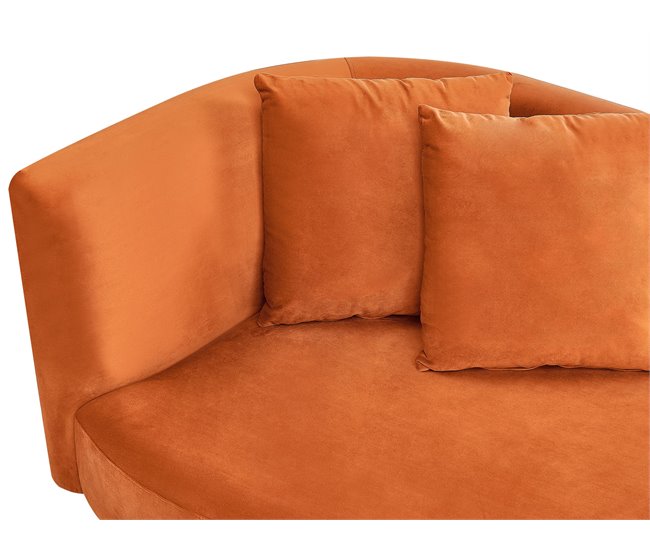 Beliani Chaise longue izquierdo Terciopelo CHAUMONT Azul Marino