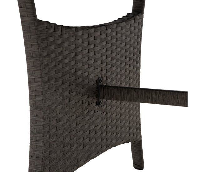 Conjunto 4 Piezas Muebles de Ratán Gris
