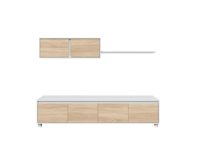 Mueble de TV - Salón Arlet 200 Blanco/ Gris