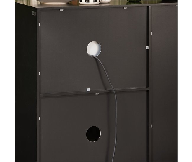 Aparador de Cocina para Microondas con Ruedas SoBuy FSB78-W 40 Negro