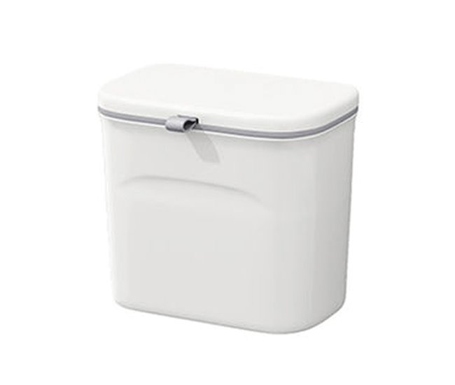 Pack de 2 papeleras recogedores  multifuncionales Blanco
