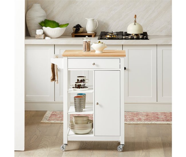 Carrito de Servir FKW46-WN SoBuy Blanco