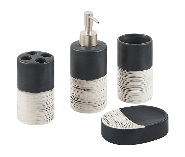 Beliani Conjunto de accesorios de baño CORO Beige