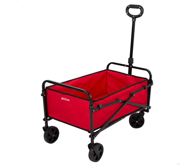 Aktive Carro playa plegable Rojo