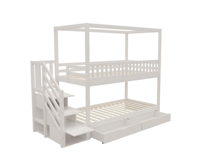 Cama litera 95x255 Blanco