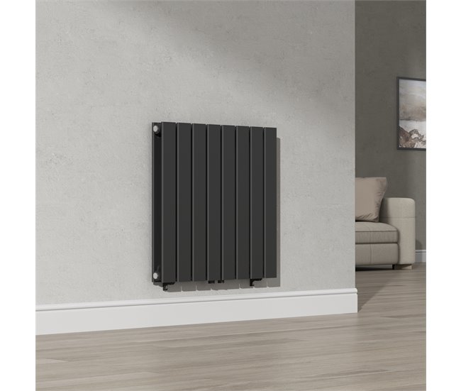 Radiador de panel Nore de Diseño doble capa plano acero Negro