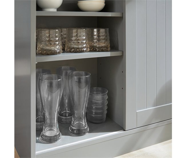 Aparador de Almacenamiento Encimera Extensible FSB36-HG SoBuy Gris Claro