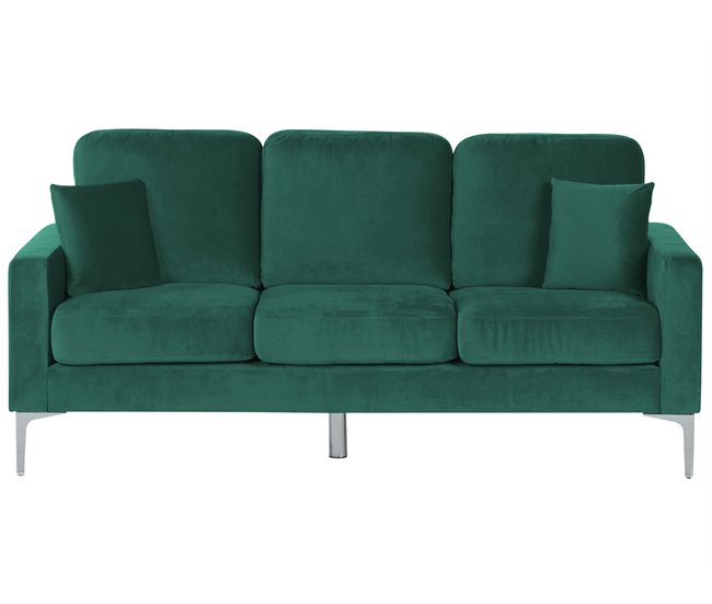 Beliani Sofá de 3 plazas Terciopelo GAVLE Verde