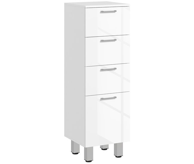 Mueble Auxiliar Baño Melamina de Madera kleankin, hogar - baño Blanco