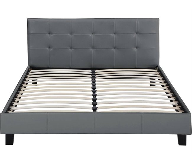 Cama "Julia" 217x167 Gris Claro