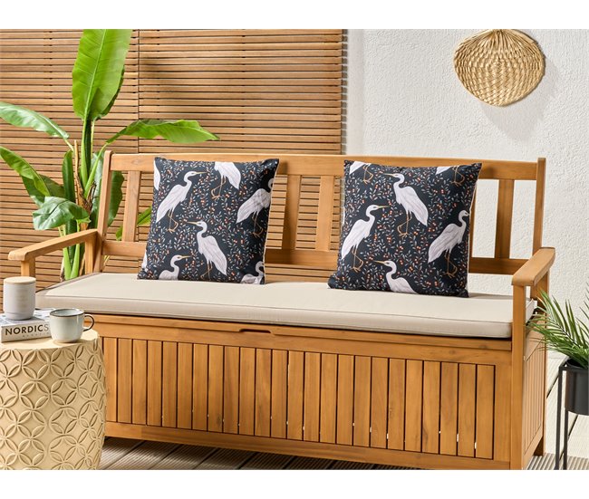 Beliani Cojín de jardín PIANAZZO 45x45 Gris Claro