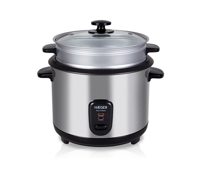 Arrocera Eléctrica HAEGER Rice & Steam - 1,8L Inox