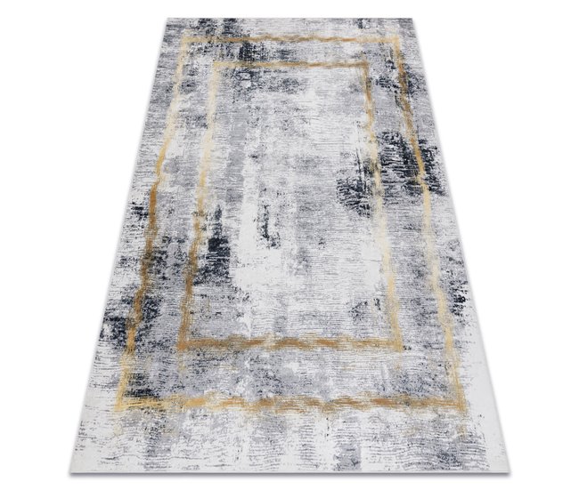 Alfombra lavable ANDRE 1065 Marco vintage 120x170 Gris