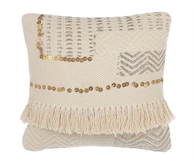 Beliani Cojín decorativo VAYALI Beige