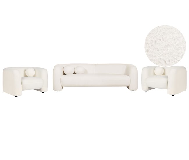 Beliani Conjunto de sofás LEIREN Blanco