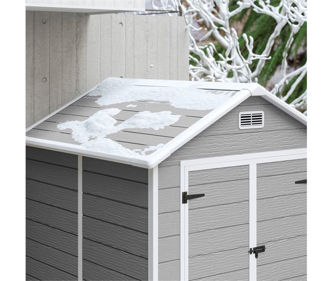 Caseta de Jardín PP, Aluminio Outsunny Gris